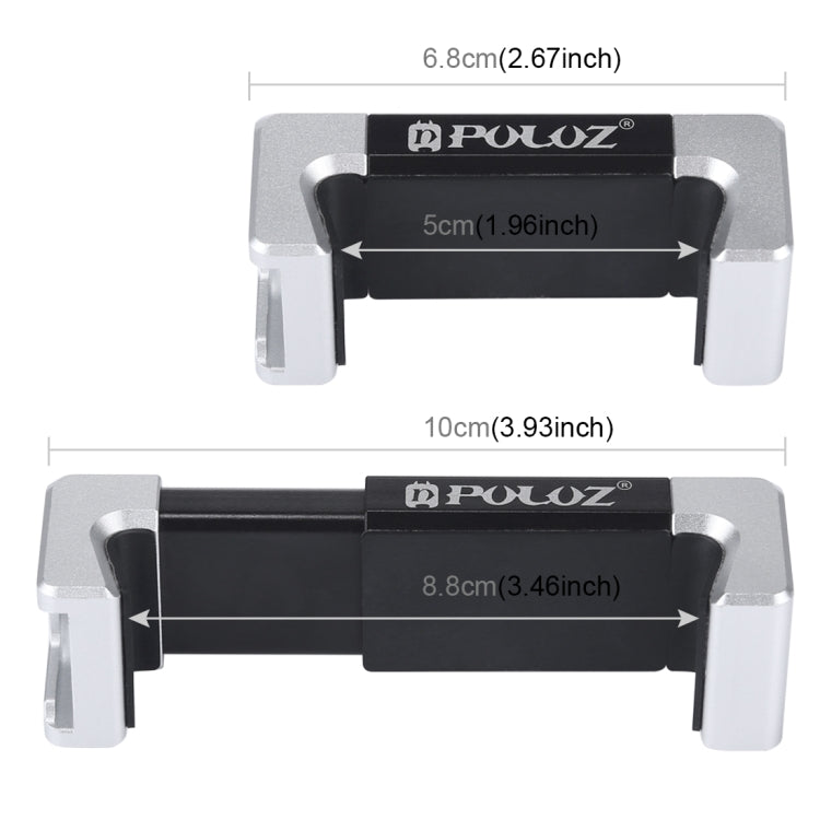 PULUZ PU370+PU372 塑料摺疊三腳架+鋁合金屬手機夾帶熱靴