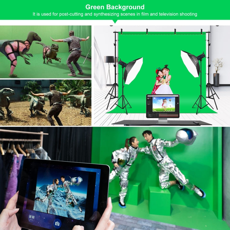 PULUZ 2.9x2m 背景架 橫杆攝影燈架拍照背景布攝影架 帶三張無紡布背景