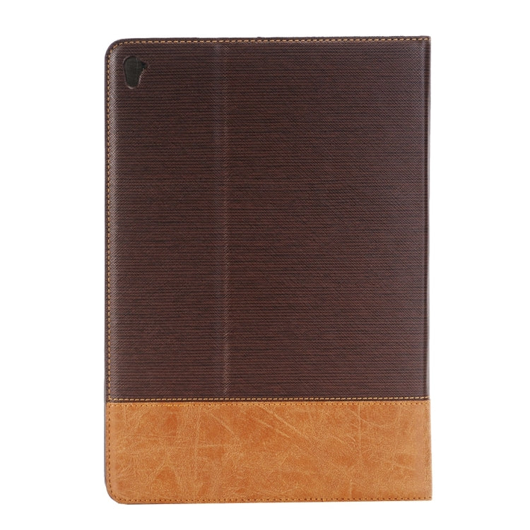 適用於iPad Pro 9.7英寸  十字紋配皮左右開皮套 帶支架&卡槽&錢包