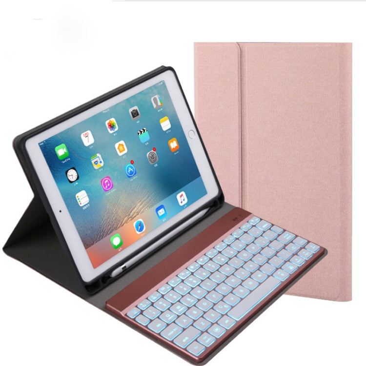508A 可分離式藍牙平板鍵盤皮套 帶支架&七彩背光 適用於iPad Pro 9.7 inch, iPad Air, iPad Air 2, iPad 9.7 inch , iPad 9.7 inch