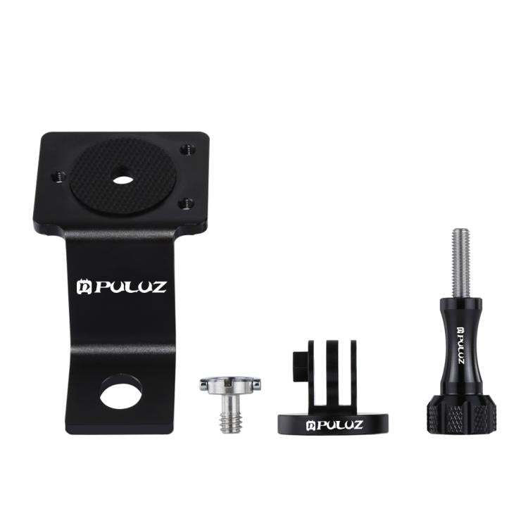 PULUZ Aluminum Alloy Motorcycle Fixed Holder Mount with Tripod Adapter & Screw for GoPro, Insta360, DJI and Other Action Cameras