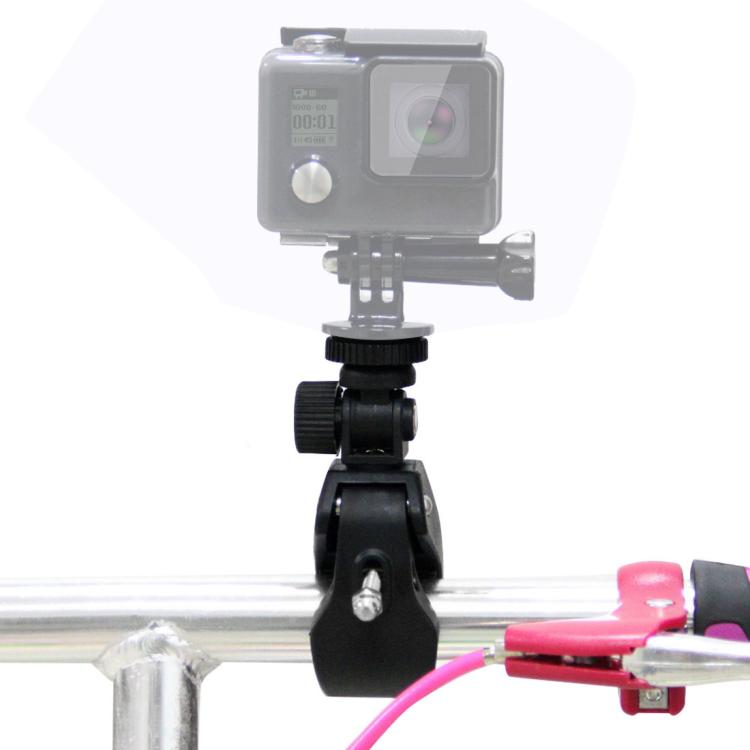 PULUZ Motorcycle Bicycle Handlebar Holder with Tripod Mount & Screw for GoPro, Insta360, DJI and Other Action Cameras