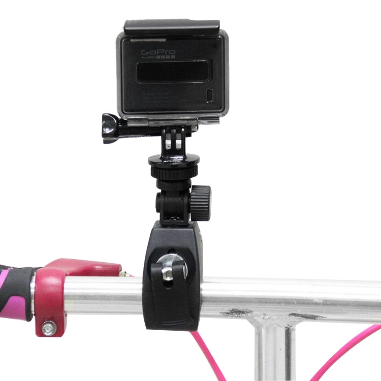 PULUZ Motorcycle Bicycle Handlebar Holder with Tripod Mount & Screw for GoPro, Insta360, DJI and Other Action Cameras