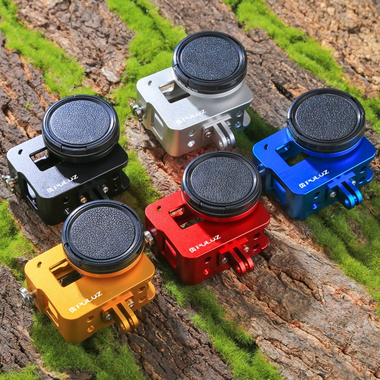 PULUZ  GoPro HERO /7 Black /6 /5金屬保護套狗籠 帶保險框和52mm UV鏡頭