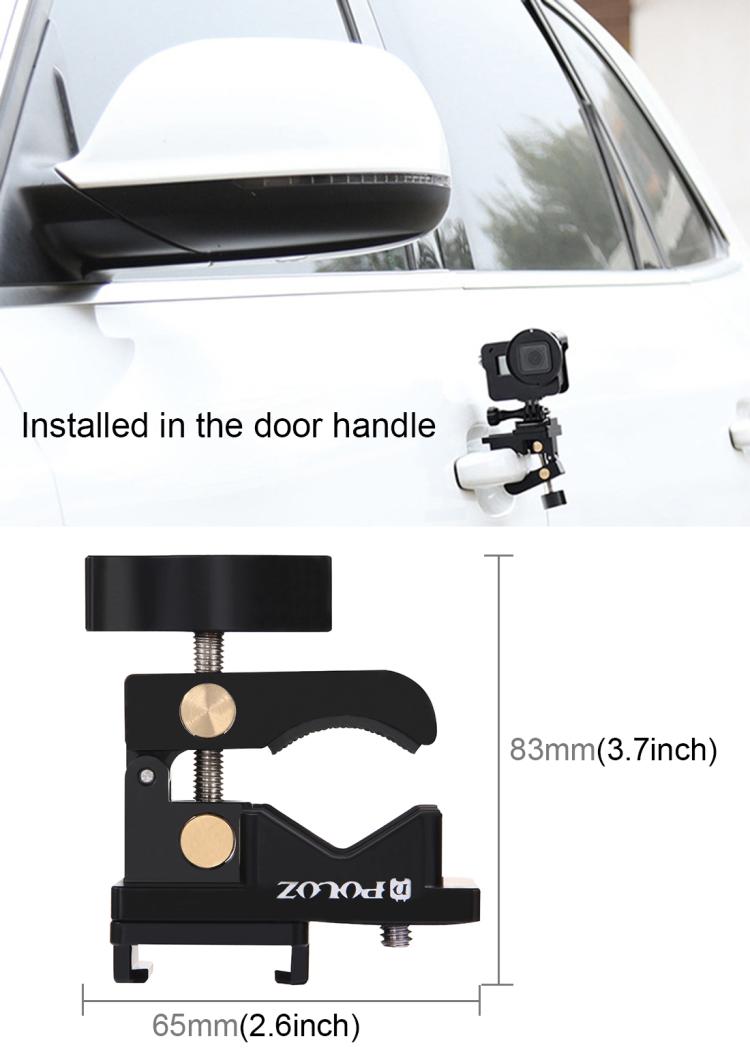 PULUZ Aluminium Alloy Mount Universal Fixing Clamp for GoPro, Insta360, DJI and Other Action Cameras