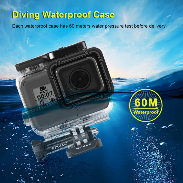 PULUZ GoPro HERO / HERO7 Black /6 /5防水殼 帶活動基座和長螺絲 60米防水