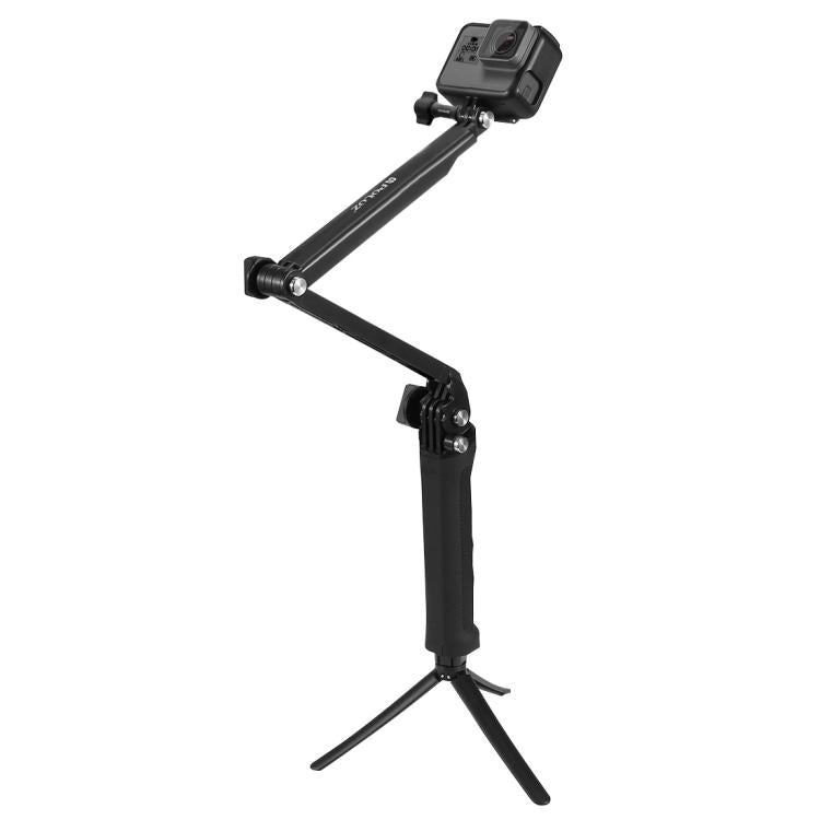 PULUZ 多功能 三腳架自拍桿 Length: 20-58cm 適用於GoPro, Insta360 ONE R, DJI Osmo Action和其他運動相機