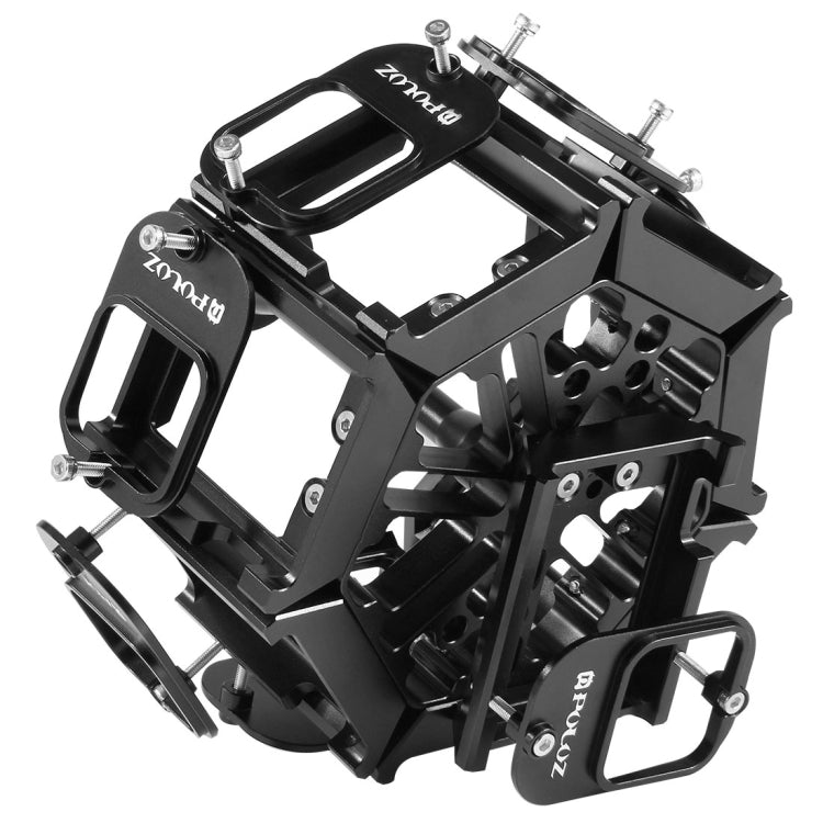 PULUZ 裝8個 GoPro HERO7 /6 /5相機金屬狗籠  全景支架 航拍  360度全景雲台