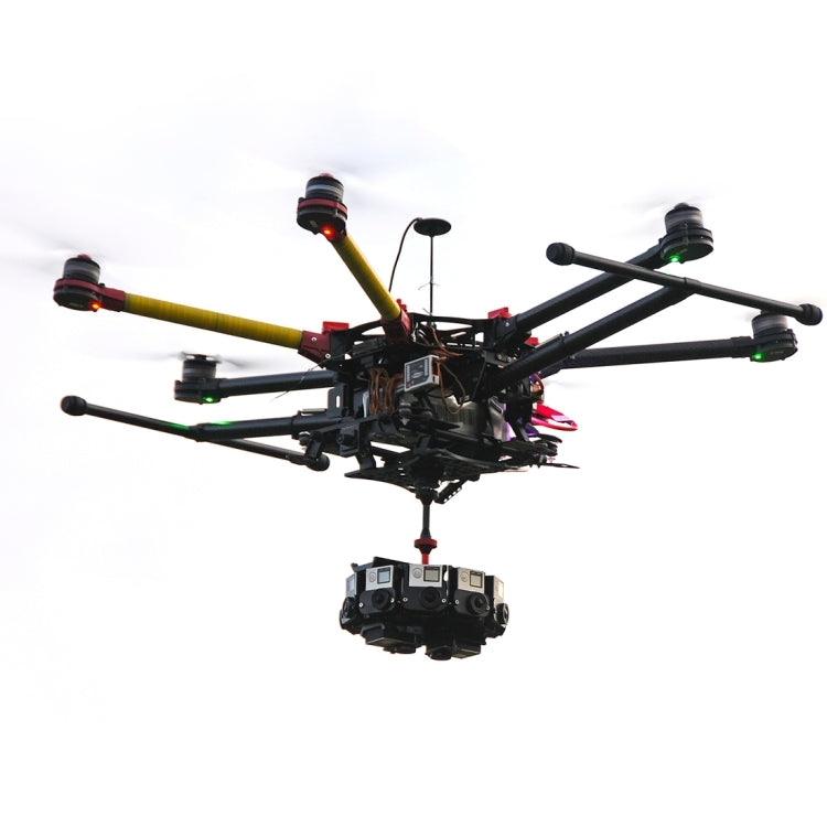 PULUZ 裝8個 GoPro HERO7 /6 /5相機金屬狗籠  全景支架 航拍  360度全景雲台