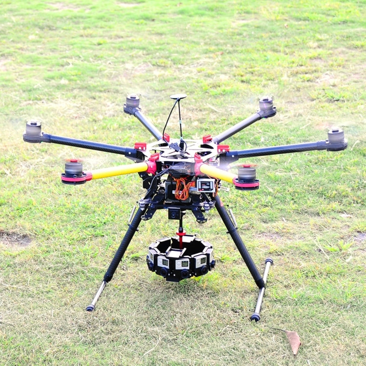 PULUZ 裝8個 GoPro HERO7 /6 /5相機金屬狗籠  全景支架 航拍  360度全景雲台