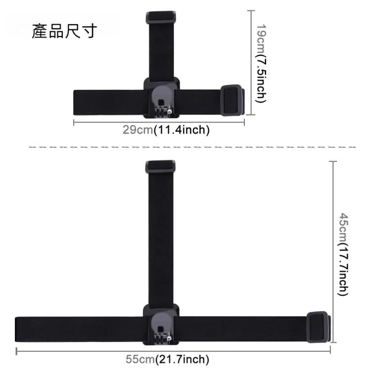 PULUZ A款 波浪膠鬆緊可調節頭帶 適用於GoPro, Insta360 ONE R, DJI Osmo Action和其他運動相機