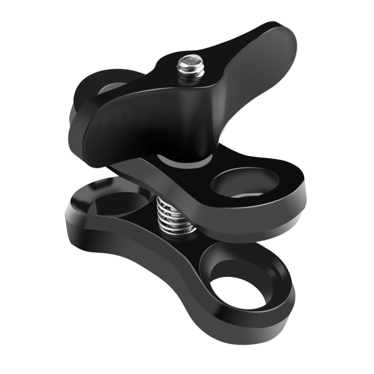 PULUZ  潜水攝影蝴蝶夾CNC金屬補光燈球頭夾 閉口