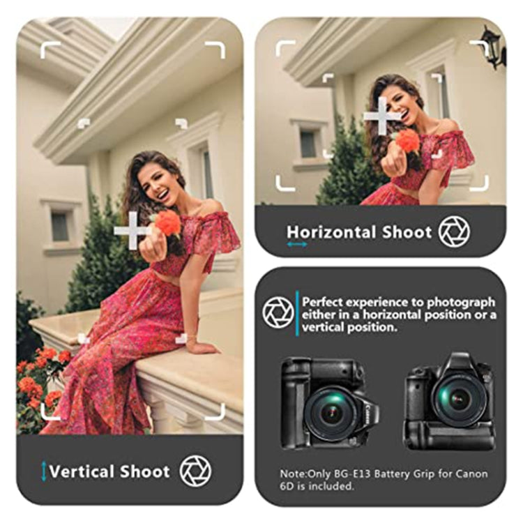 PULUZ 電池手柄 適用於佳能EOS 6D Mark II