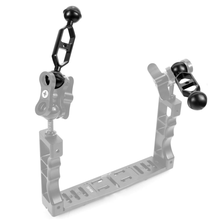 PULUZ CNC鋁合金超輕潜水補光燈臂 球頭燈臂 5英寸 球頭尺寸：25mm直徑