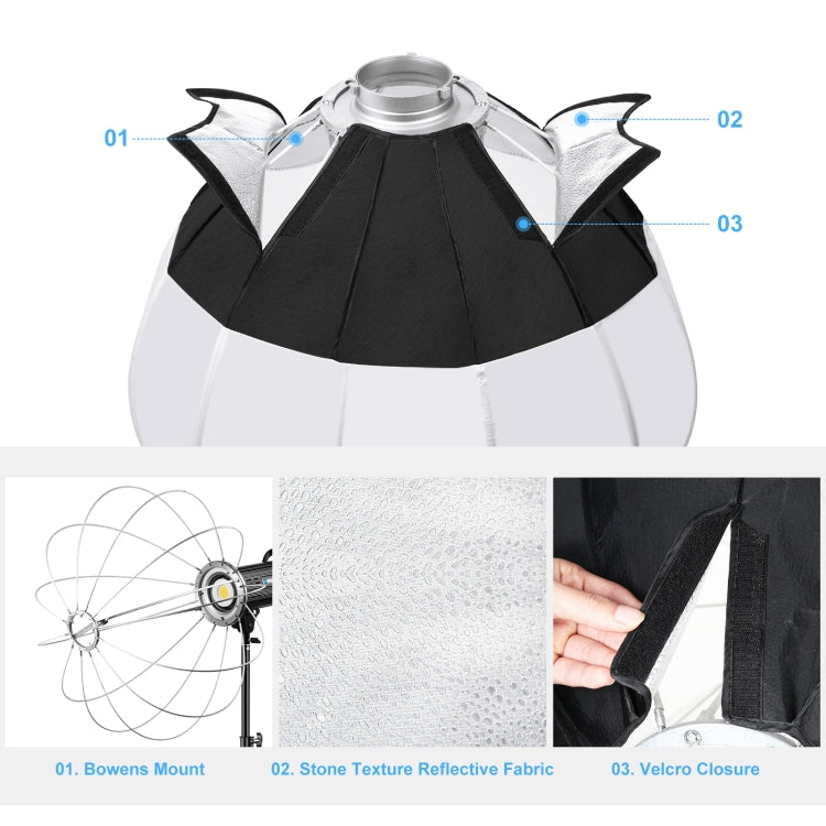 PULUZ 65cm球形柔光罩柔光球柔光箱燈籠便攜直播攝影燈器材