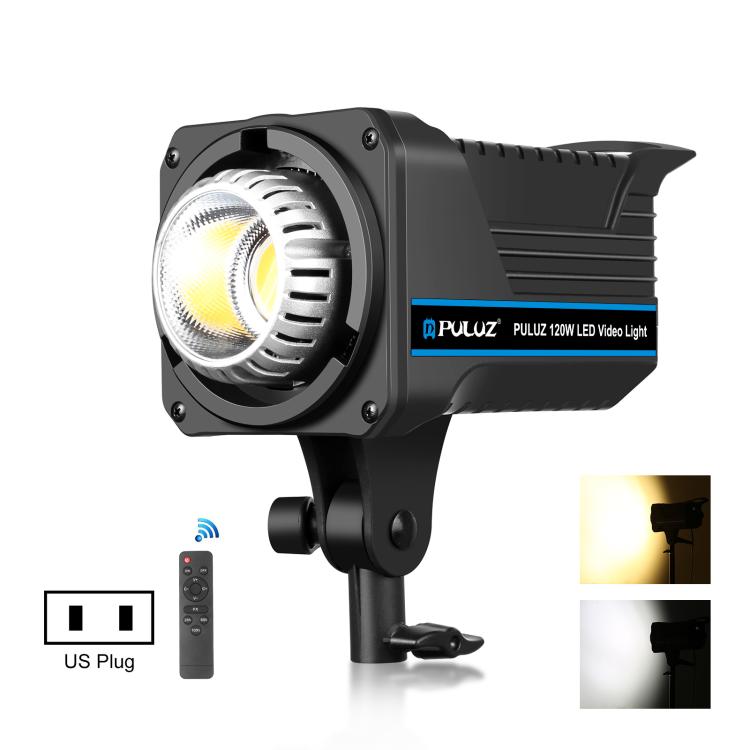 PULUZ 220V 120W Studio Video Light Dual Color Temperature Built-in Dissipate Heat System with Remote Control