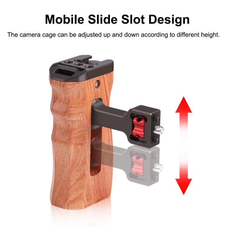 PULUZ  側握木質手柄1/4螺絲型