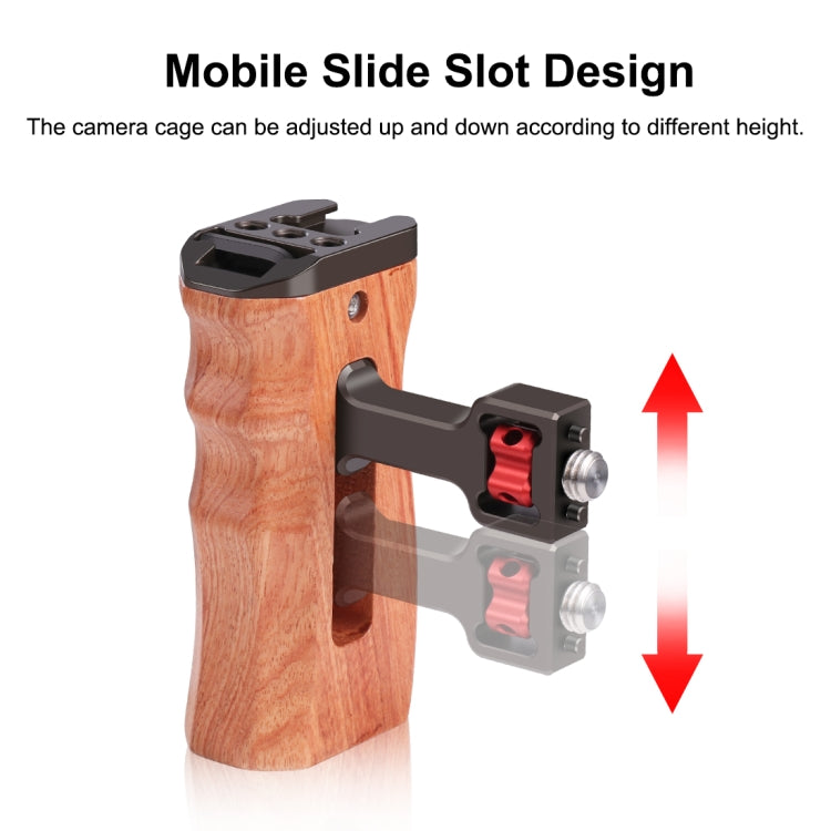 PULUZ  側握木質手柄3/8螺絲型