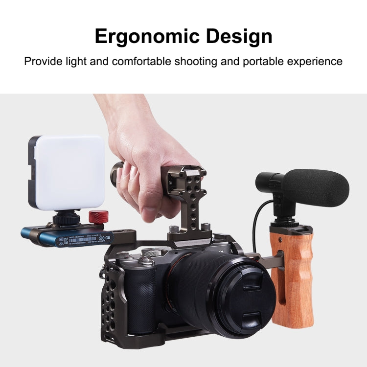 PULUZ  側握木質手柄3/8螺絲型