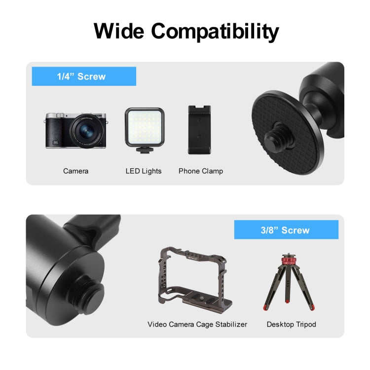 PULUZ  金屬多功能迷你球形雲台  3/8外牙