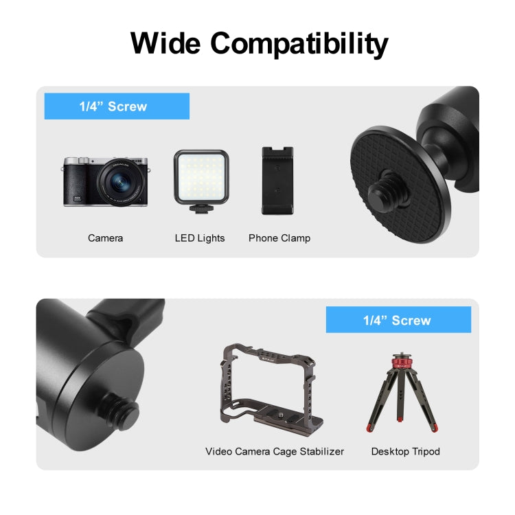 PULUZ  金屬多功能迷你球形雲台  1/4外牙