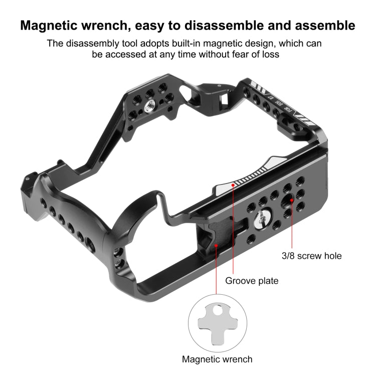 PULUZ 適用於佳能EOS R7相機鋁合金金屬兔籠