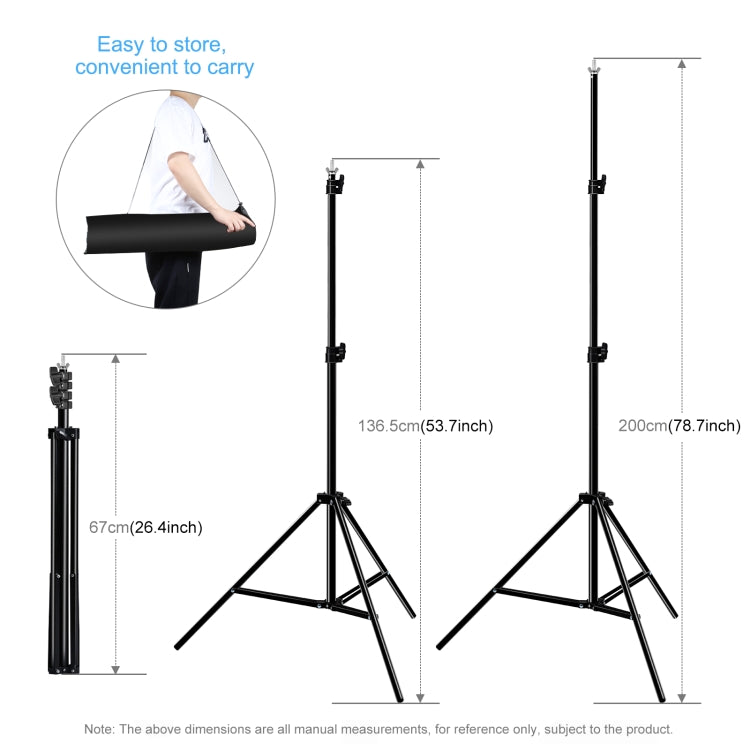 2 x 3m Photo Studio Background Support Stand Backdrop Crossbar Bracket
