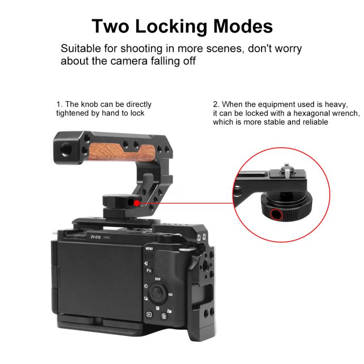 PULUZ 3/8兔籠阿萊木柄提手