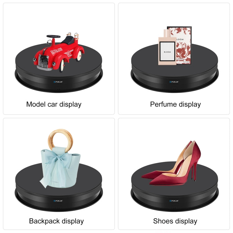 PULUZ 30cm  調速轉盤展示架拍攝道具轉盤 承重10-15kg 美規