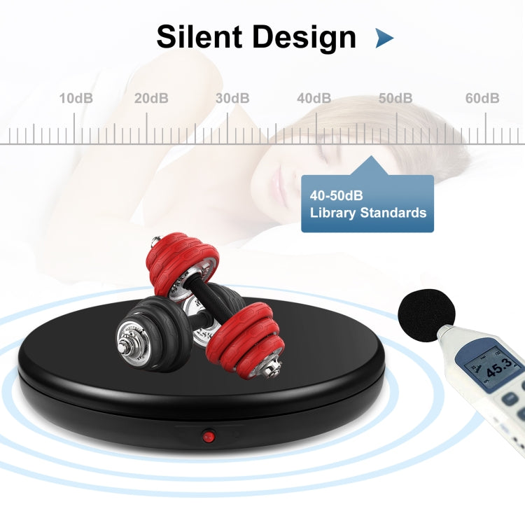 PULUZ 45cm  遙控調速電動轉盤展示架拍攝道具轉盤, 黑色,  承重100kg