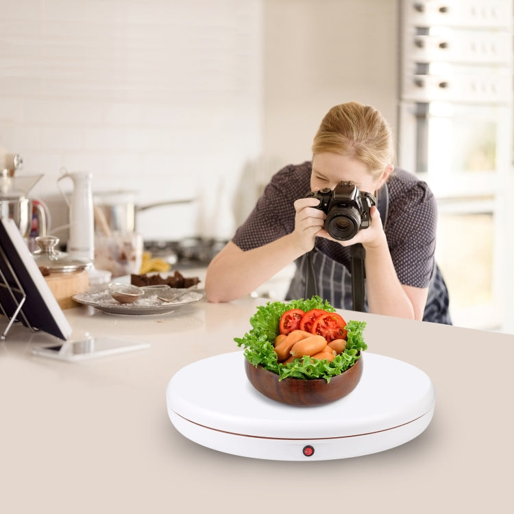 PULUZ 45cm  遙控調速電動轉盤展示架拍攝道具轉盤 白色 承重100kg