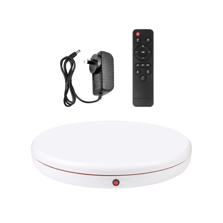 PULUZ 45cm  遙控調速電動轉盤展示架拍攝道具轉盤 白色 承重100kg