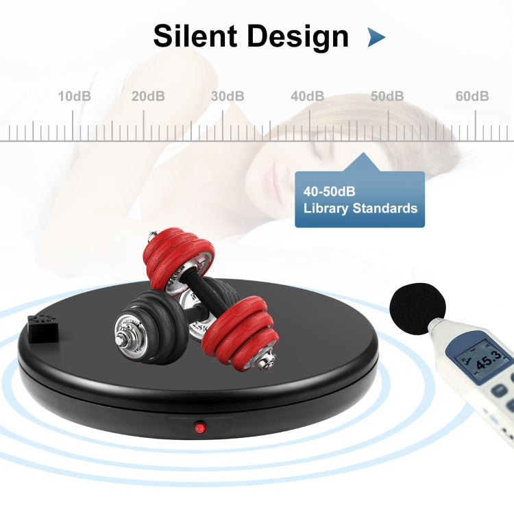 PULUZ 45cm  遙控調速電動轉盤展示架 帶插座 黑色 承重100kg