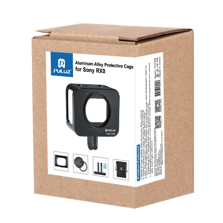 PULUZ  Sony RX0 金屬保護套狗籠+ UV鏡 + 遮光罩 帶螺絲和螺絲刀配件