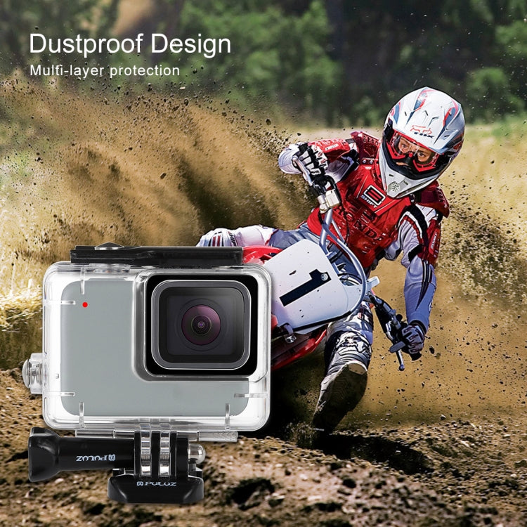 PULUZ GoPro HERO7 銀 /HERO7白防水殼 帶活動基座和長螺絲45米防水