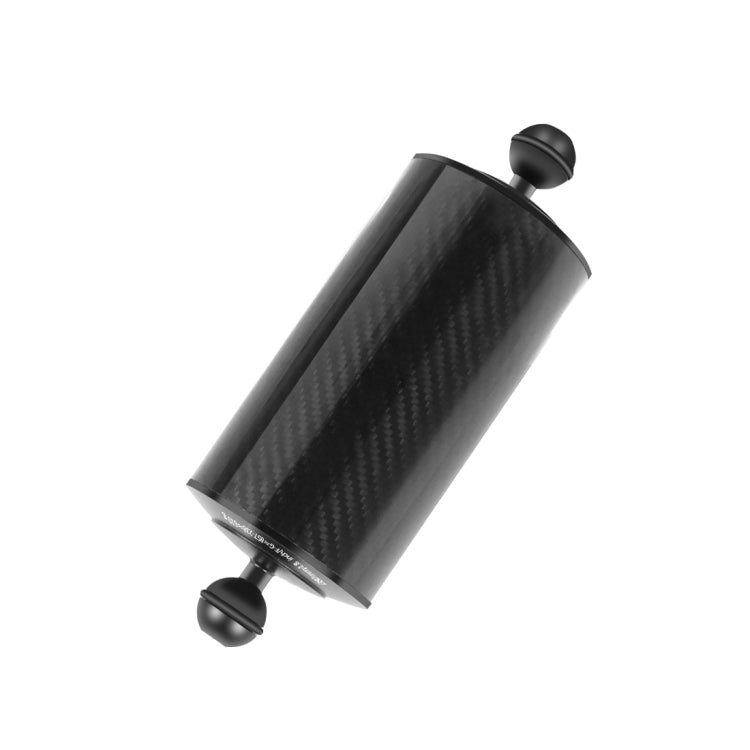 PULUZ 8 inch 20cm Length 80mm Diameter Dual Balls Carbon Fiber Floating Arm, Ball Diameter: 25mm, Buoyancy: 600g