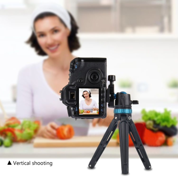 PULUZ 金屬相機迷你三腳架帶雲台 兩檔調節 高度調節:11-20.2cm