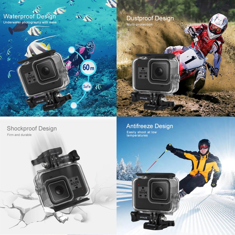 PULUZ  適用於GoPro HERO8 Black 相機潜水殼 防水殼 60米防水
