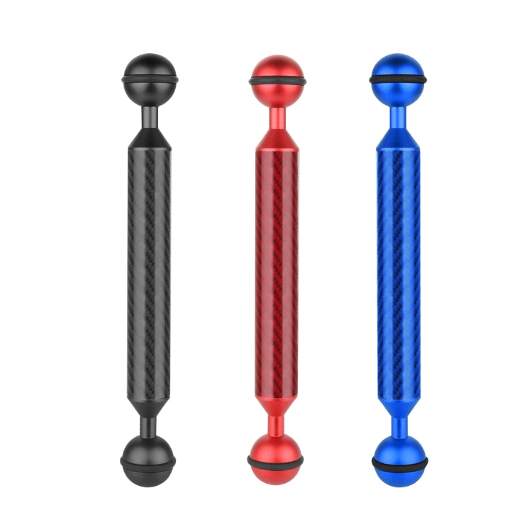 PULUZ  7 inch 18cm Length 20.8mm Diameter Dual Balls Carbon Fiber Floating Arm, Ball Diameter: 25mm, 7 inch Blue