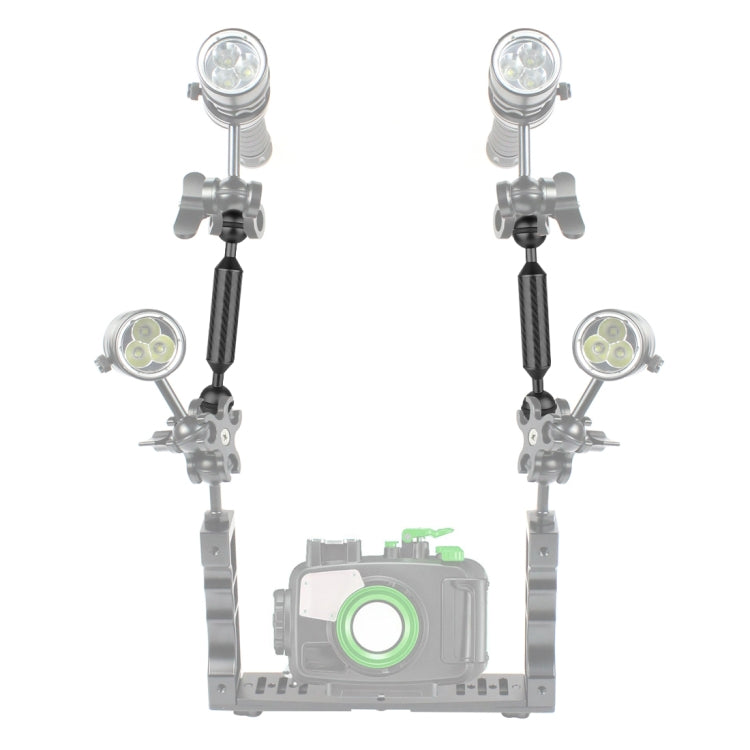 PULUZ 20.8mm直徑 碳纖維浮力臂 球頭直徑尺寸:25mm, 12英寸/30.4cm長