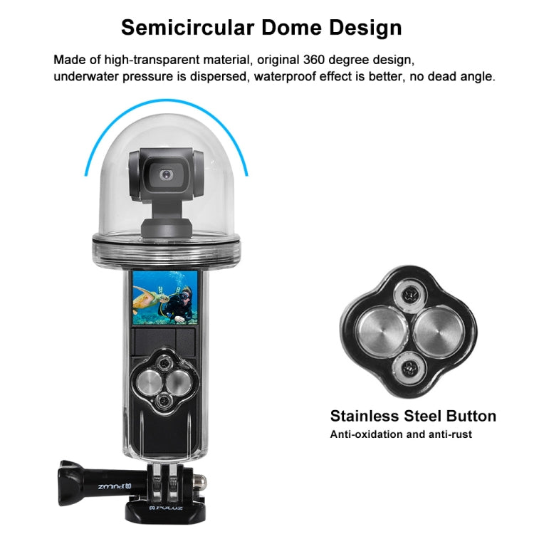 PULUZ 適用於大疆Osmo Pocket防水殼保護罩 60米防水