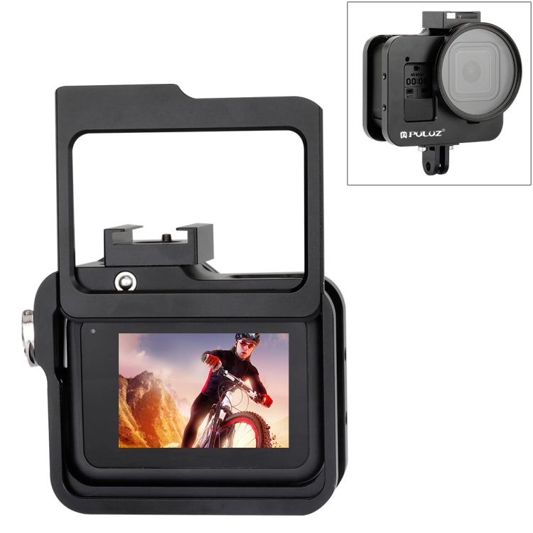 PULUZ  適用於GoPro HERO8黑色 金屬保護套狗籠 帶保險框/UV鏡頭