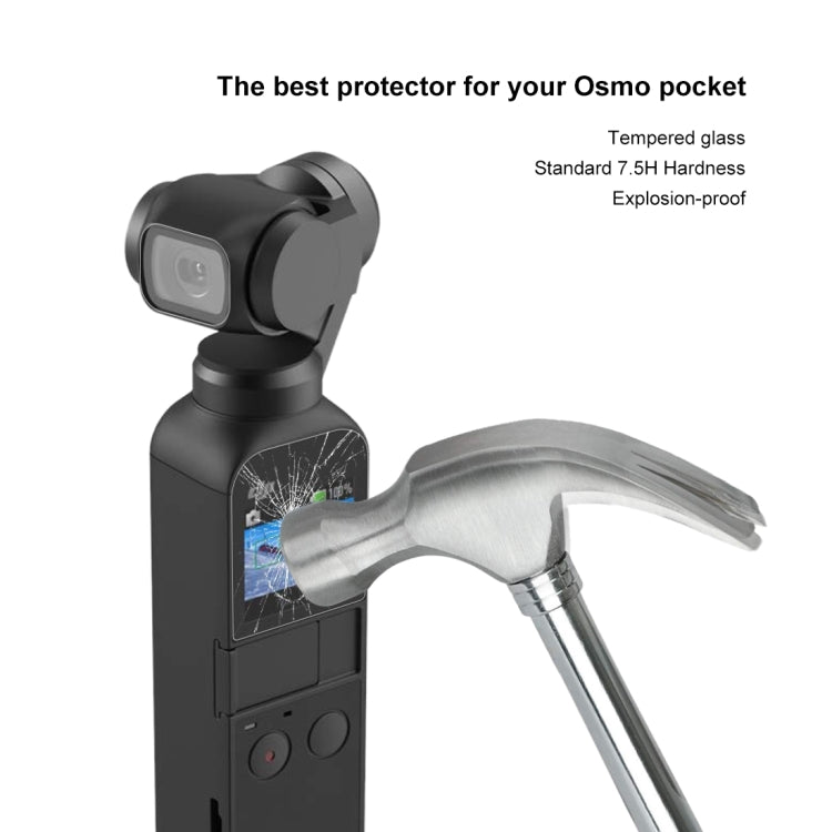 PULUZ DJI大疆OSMO POCKET 9H 2.5D鏡頭高清鋼化玻璃貼膜