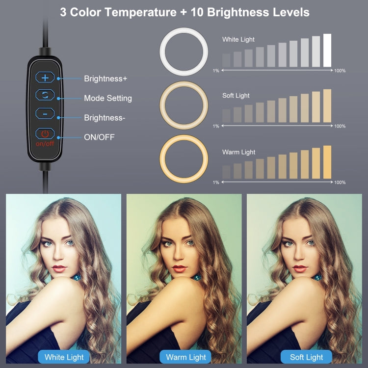PULUZ 4.7 英寸12cm可調光 LED環形攝影燈自拍美顏補光燈