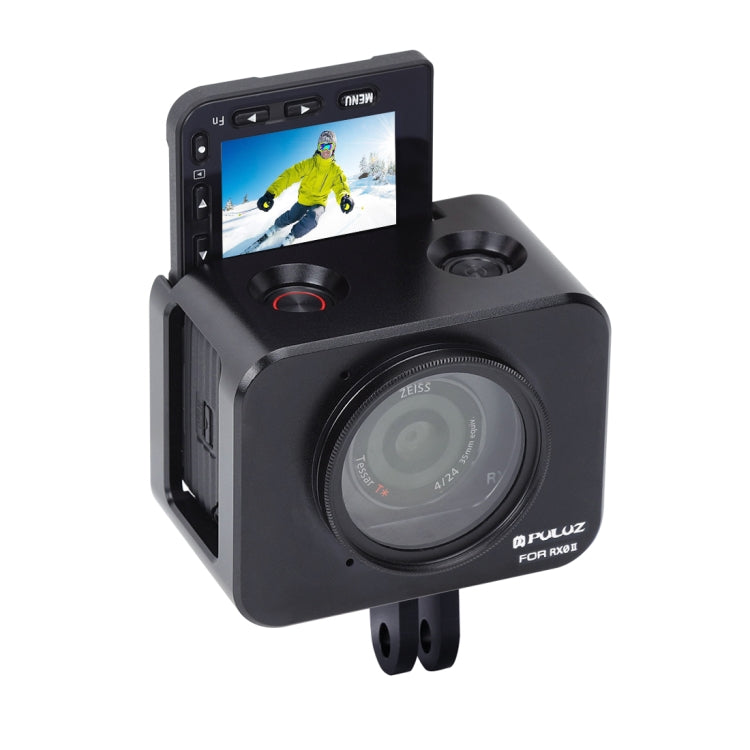 PULUZ  Sony RX0 / RX0 II 金屬保護套狗籠+ UV鏡 + 遮光罩 帶螺絲和螺絲刀配件
