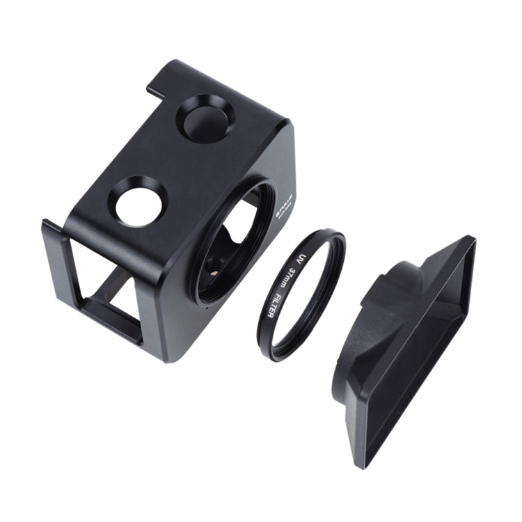 PULUZ  Sony RX0 / RX0 II 金屬保護套狗籠+ UV鏡 + 遮光罩 帶螺絲和螺絲刀配件