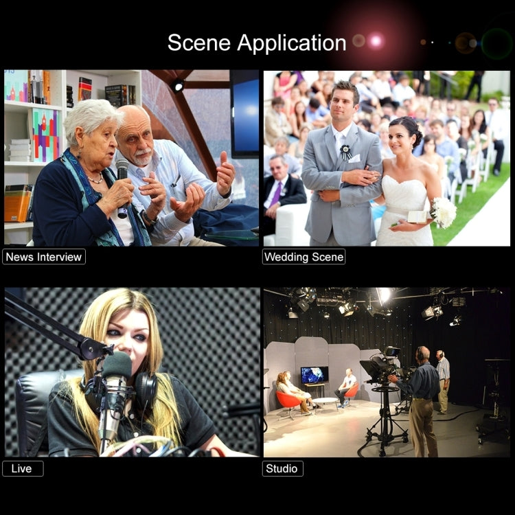 PULUZ 96LED 860LM專業攝像補光燈影視婚慶新聞跟拍採訪燈帶柔光片