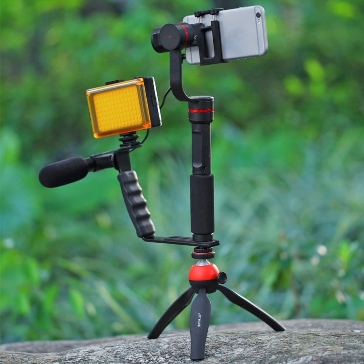 PULUZ 96LED 860LM專業攝像補光燈影視婚慶新聞跟拍採訪燈帶柔光片