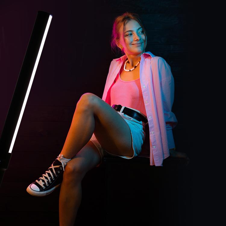 PULUZ 144 LED手持全彩RGB棒燈攝影燈可調色溫燈