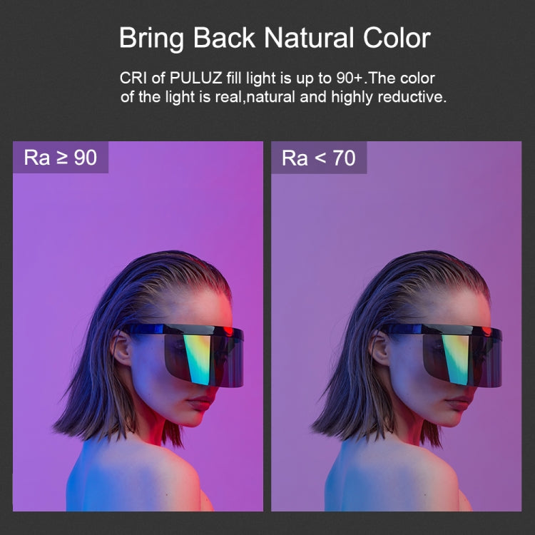 PULUZ RGB LED手持全彩RGB棒燈攝影燈可調色溫燈 帶遮光恭弘=叶 恭弘